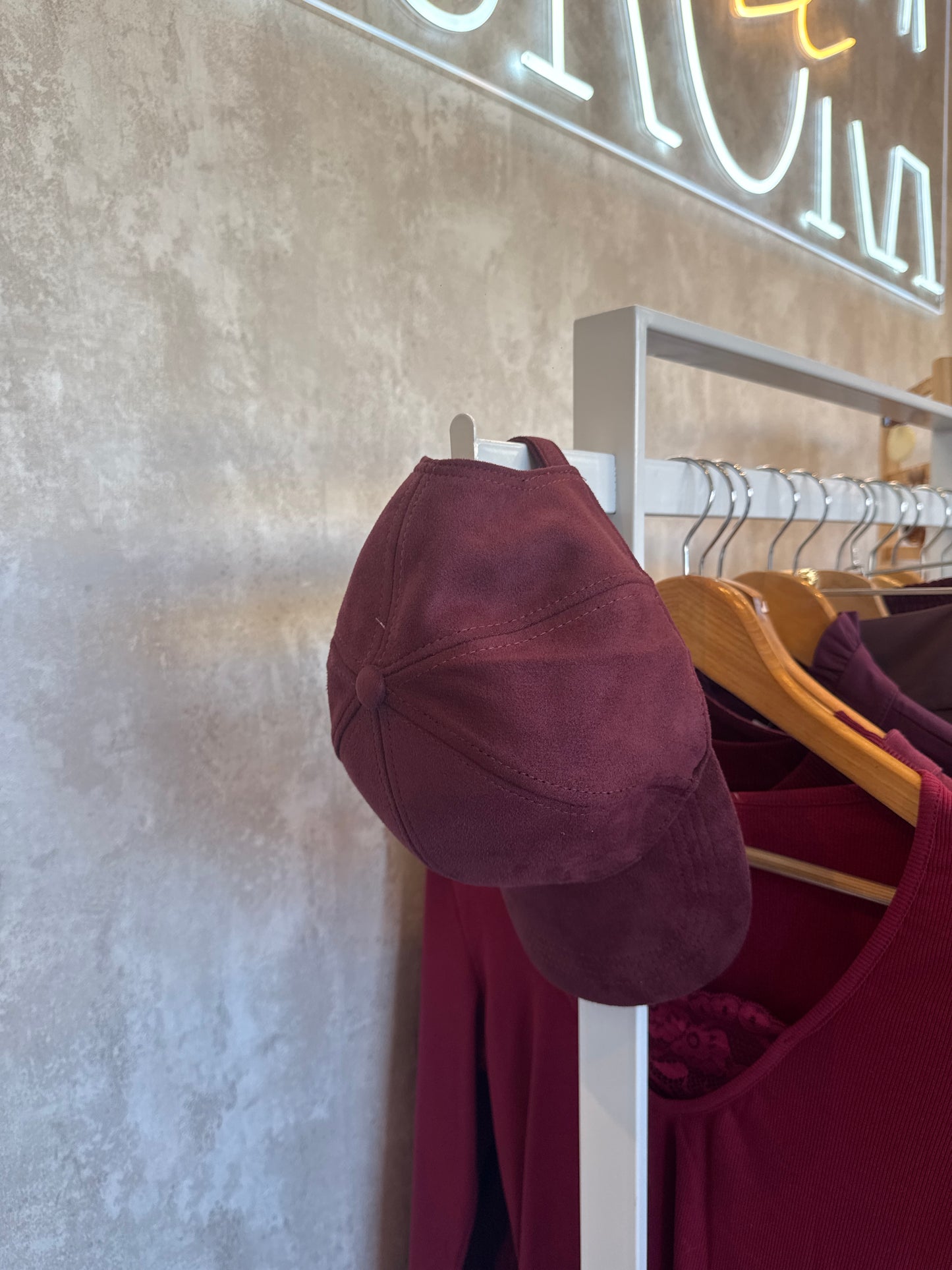 Chapéu em pele de pêssego