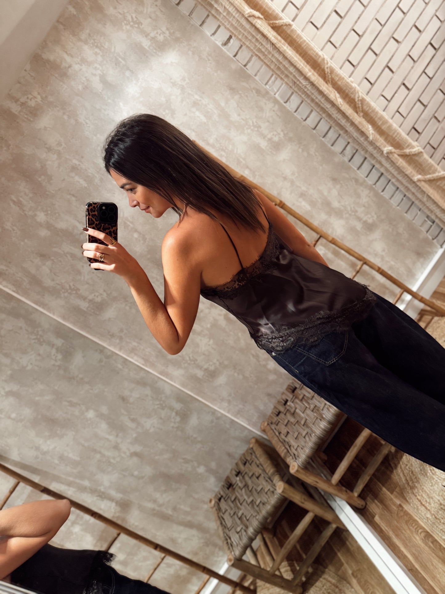 Top acetinado c/renda