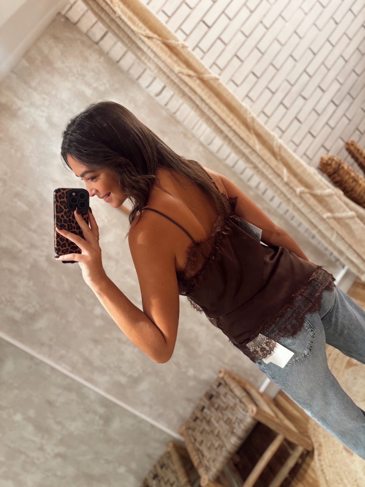 Top acetinado c/renda