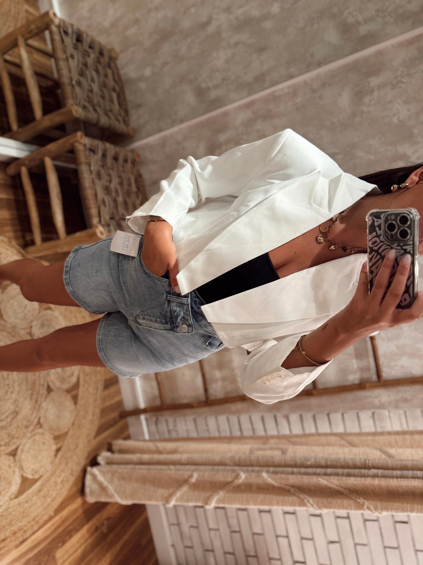 Blazer Curto Mochy – Branco