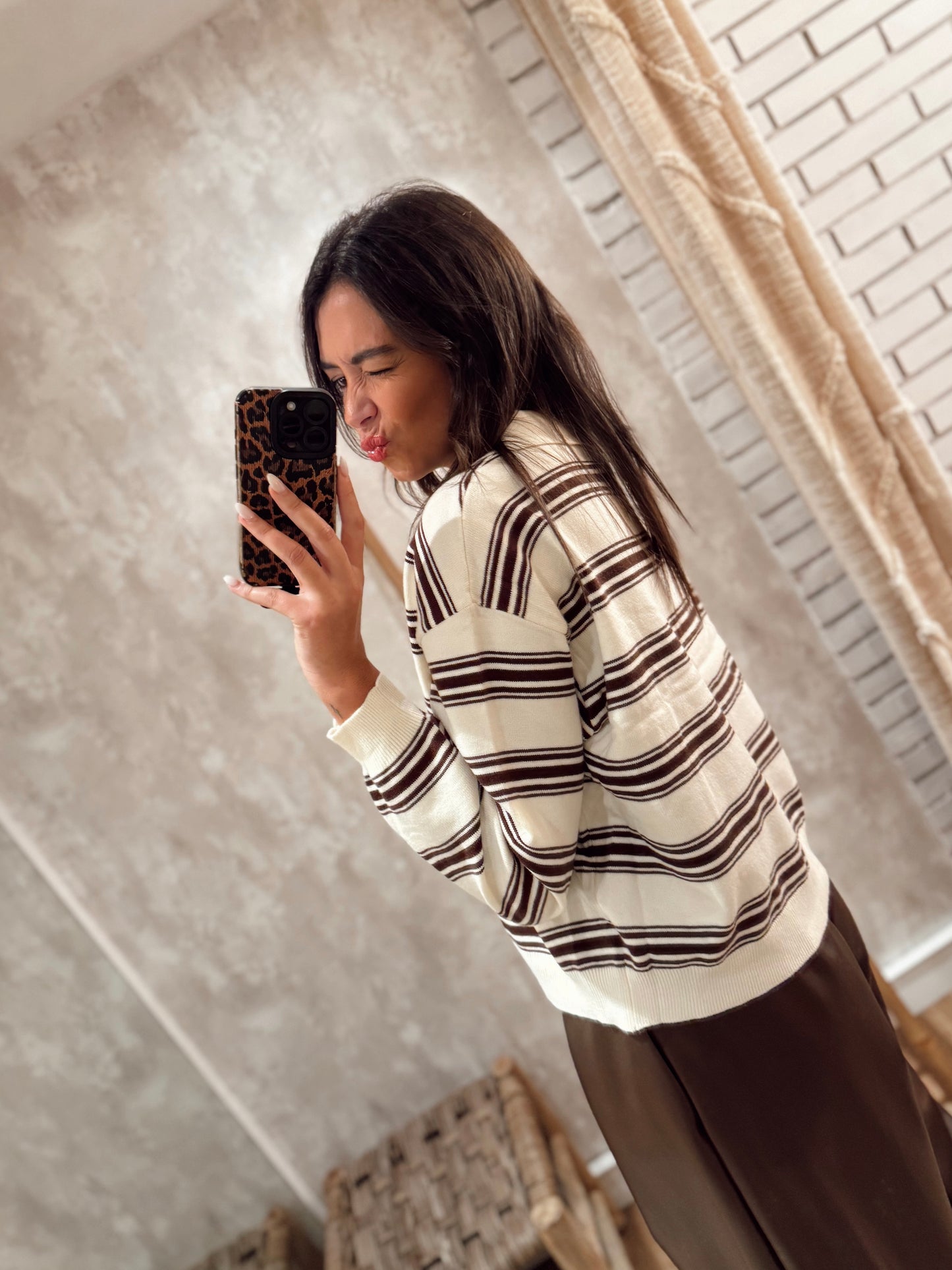 Malha em polo listado