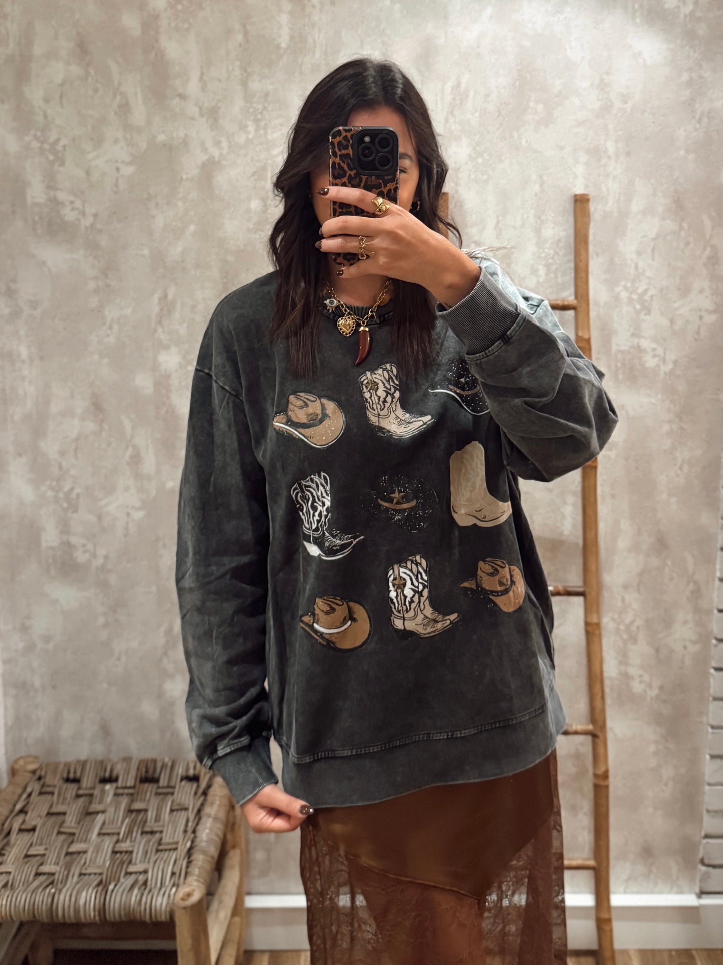 Sweatshirt estilo Cowgirl