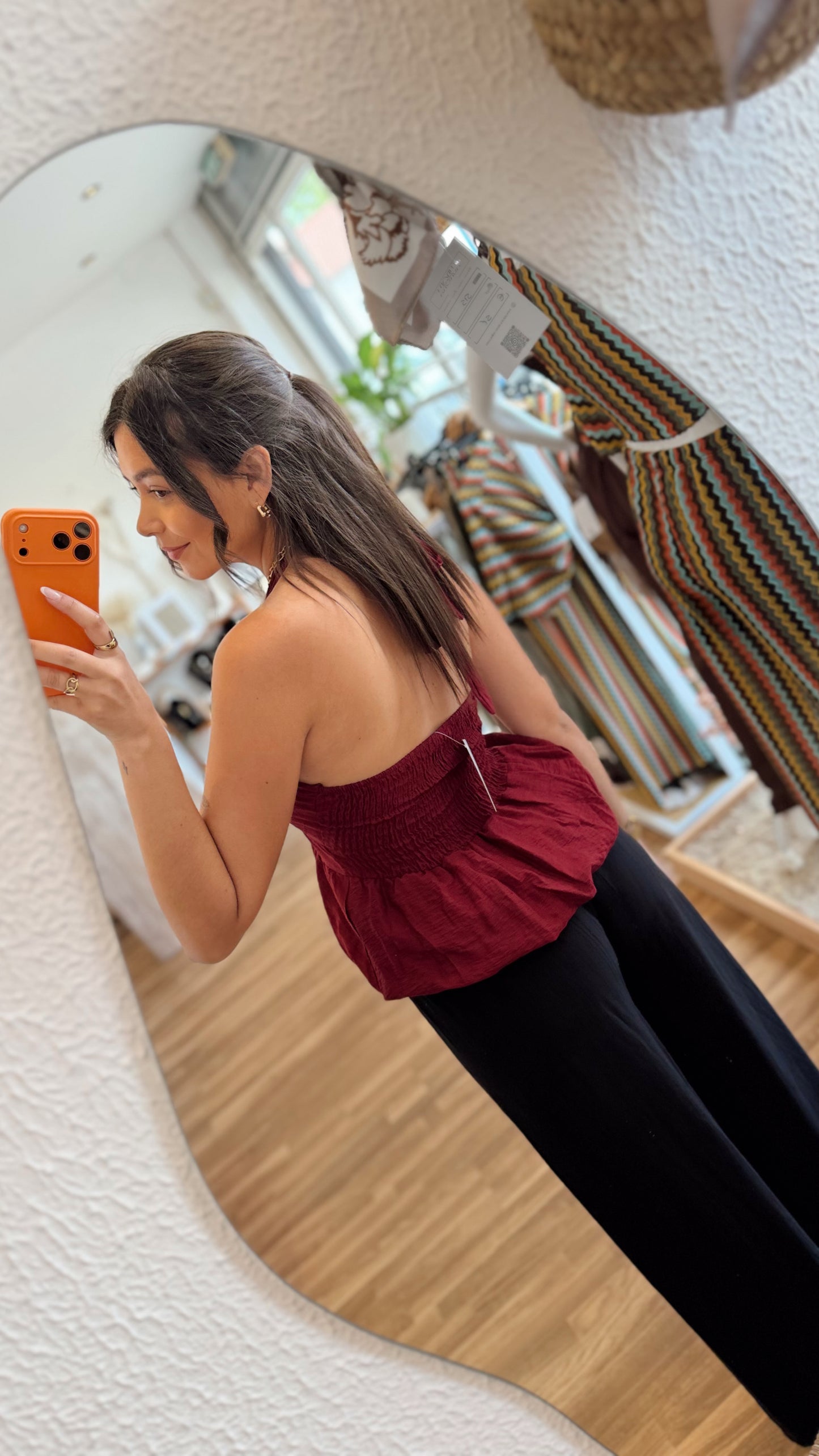 Top Halter com Copas e Efeito Balão