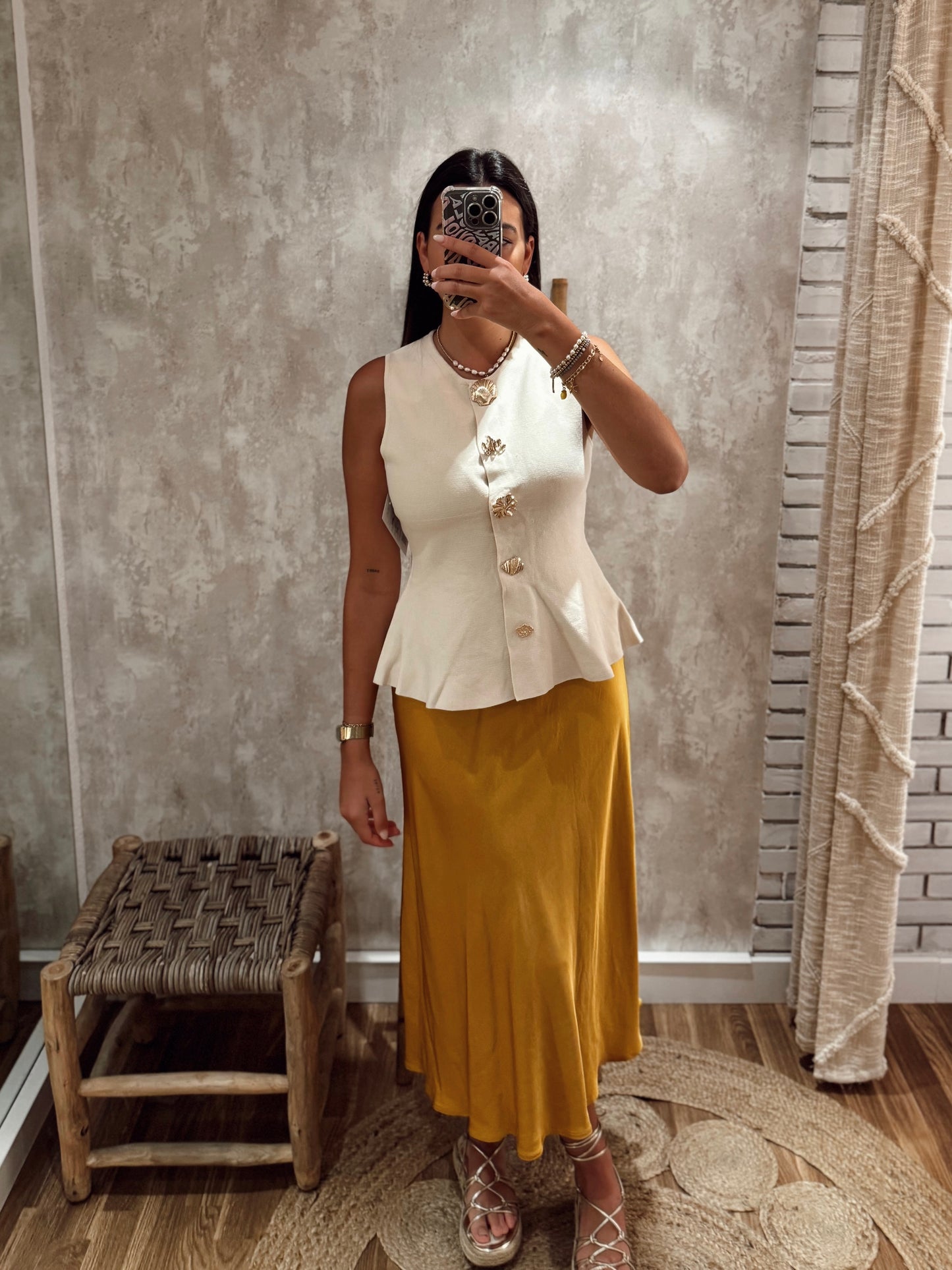 Saia Midi Acetinada