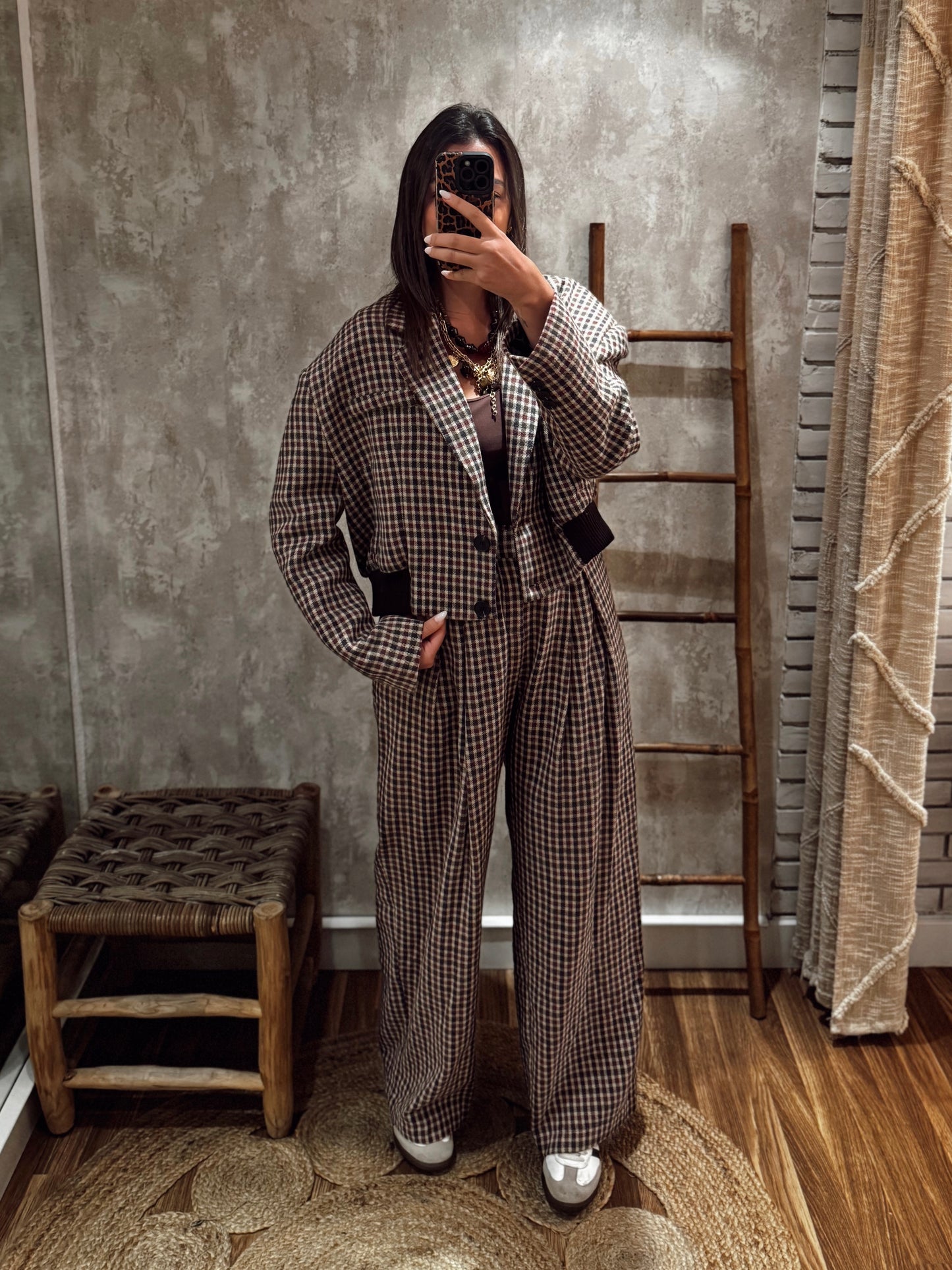 Bomber Lumina em padrão xadrez pequeno