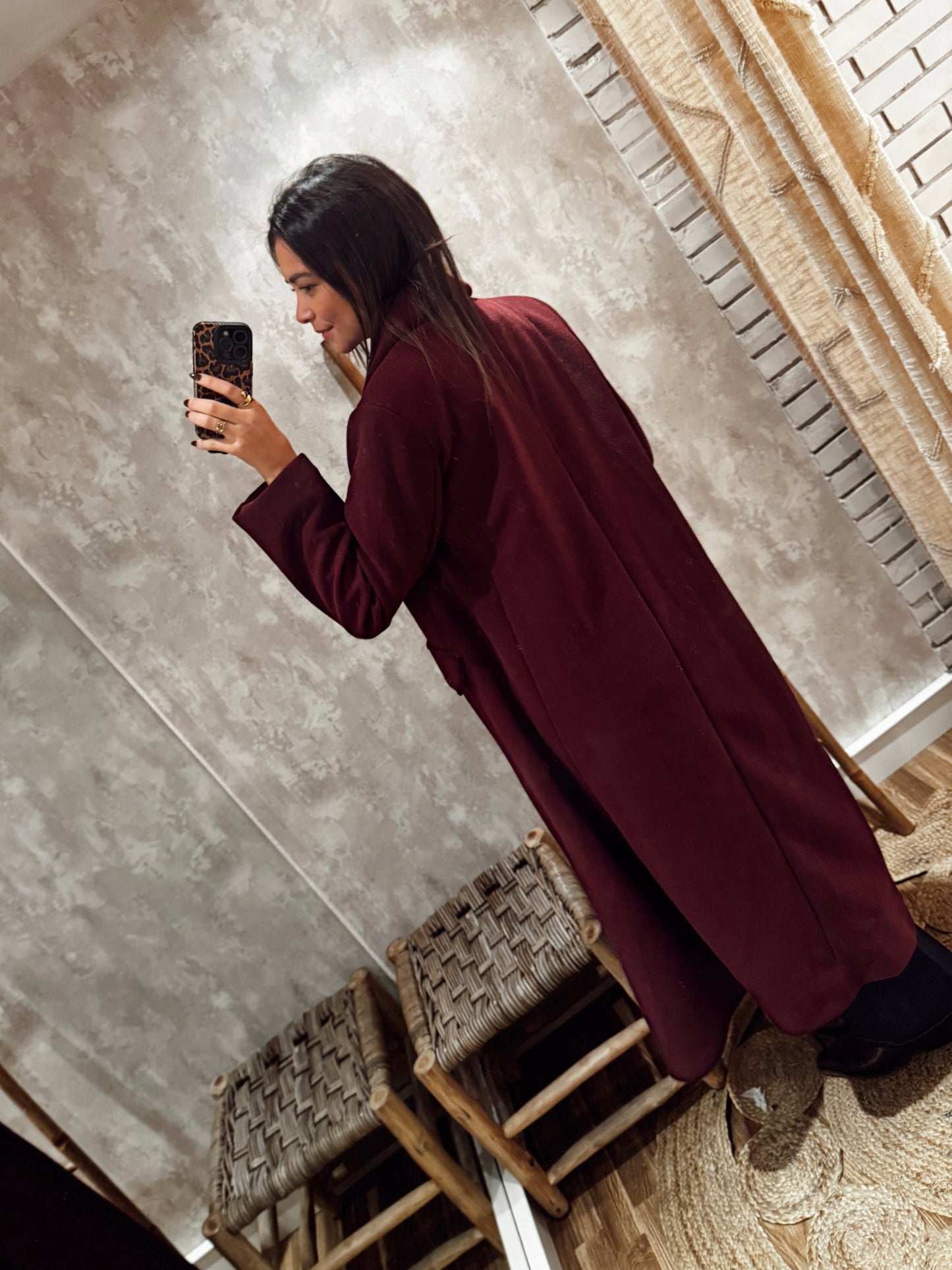 Sobretudo em fazenda oversized