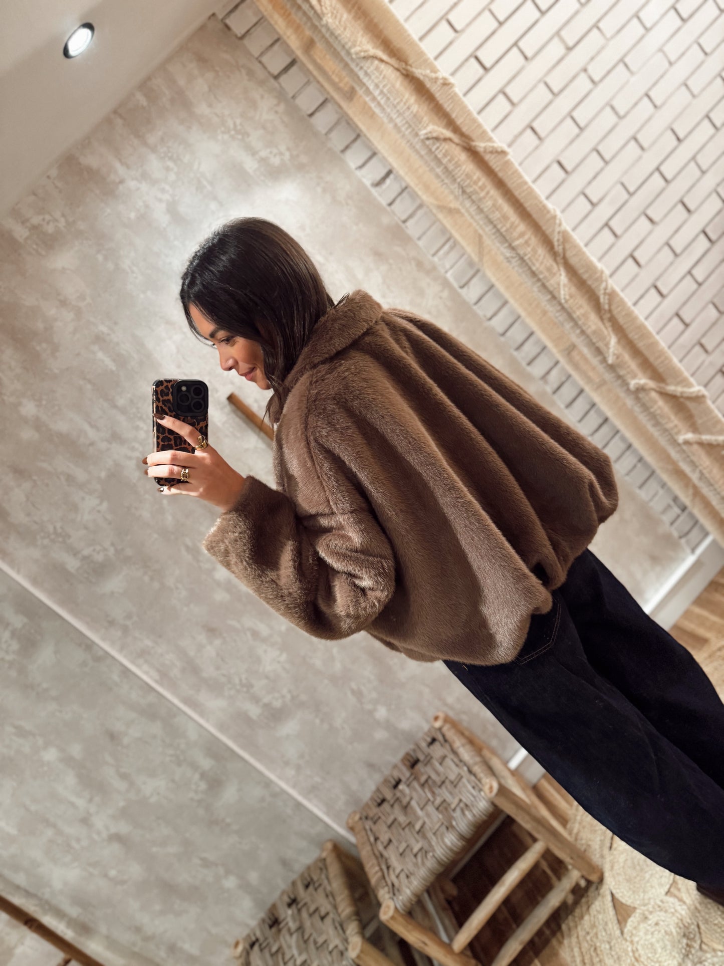 Bomber em Pêlo Castanho