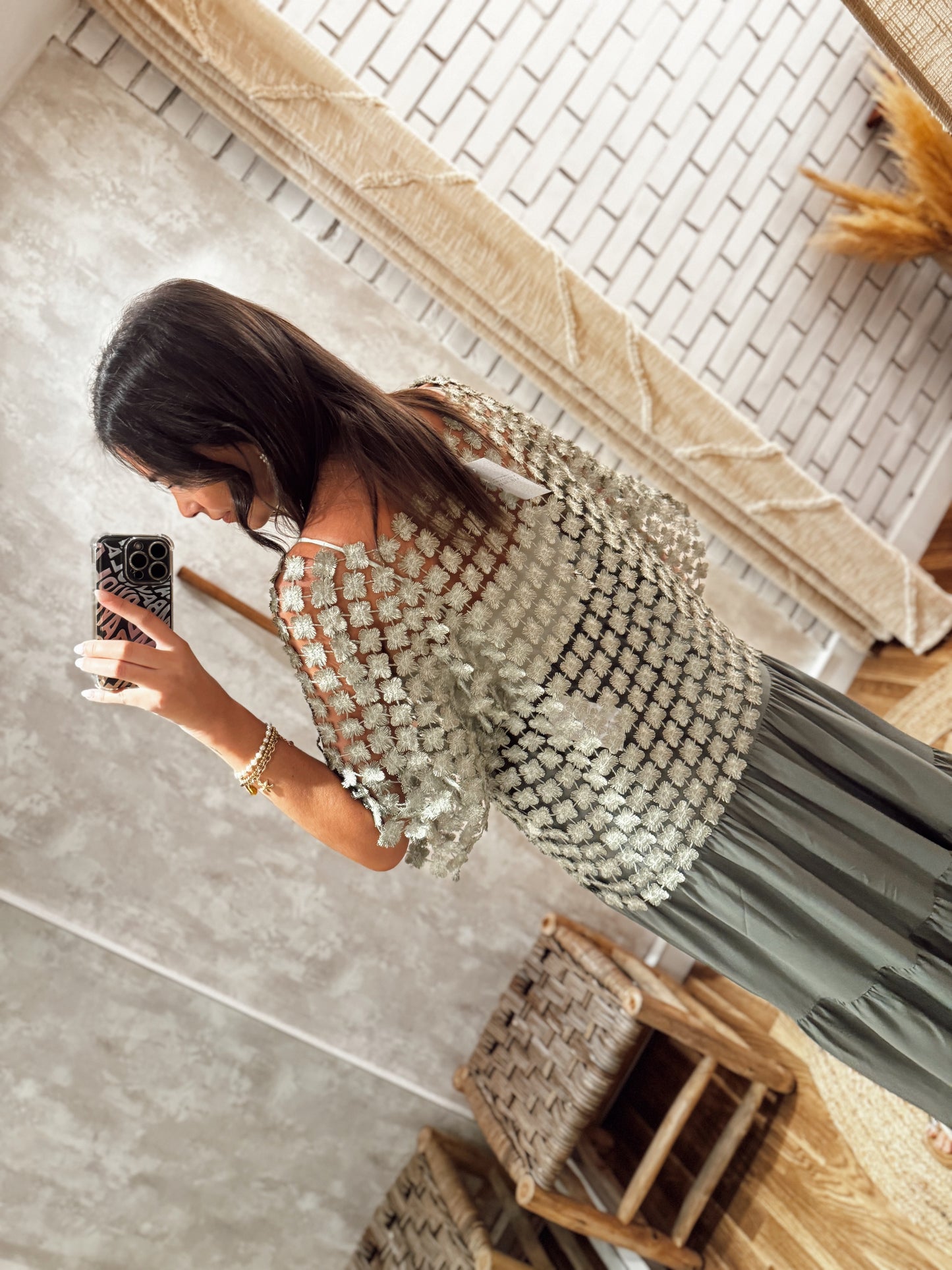 Blusa Rede Texturada- verde