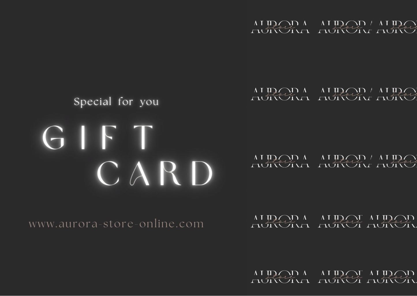 Tarjeta de regalo de la tienda Aurora