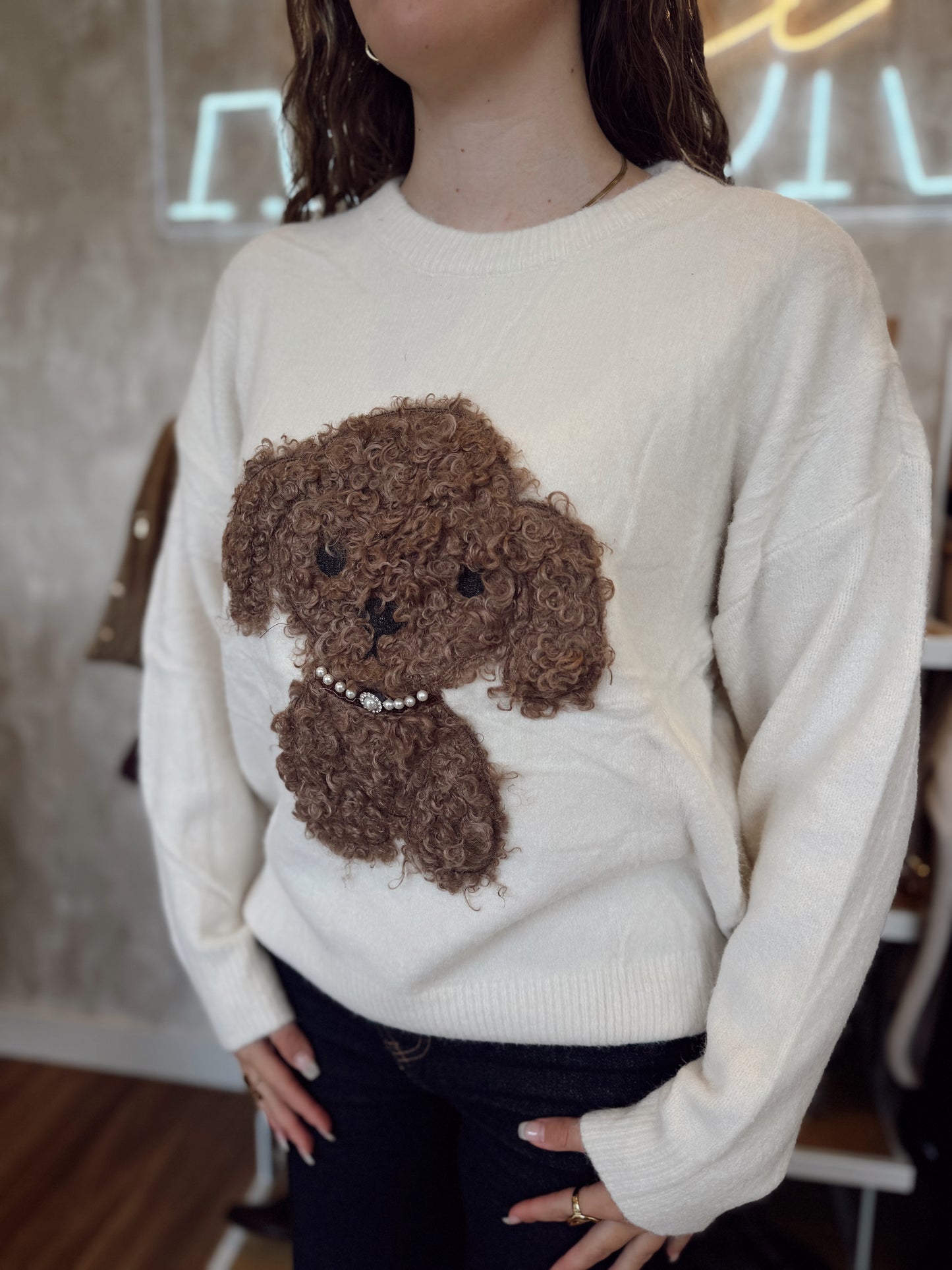 Camisola de malha c/cão