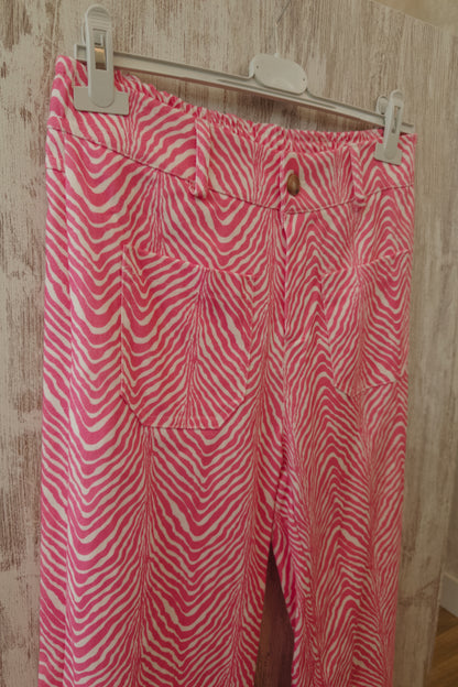 Vaqueros con estampado de cebra de colores