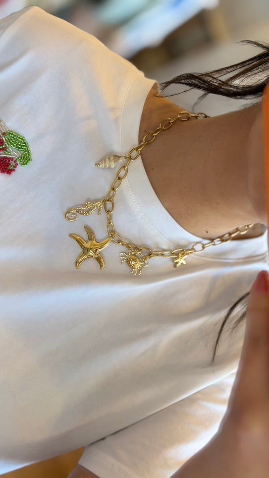 Colar em aço inoxidável