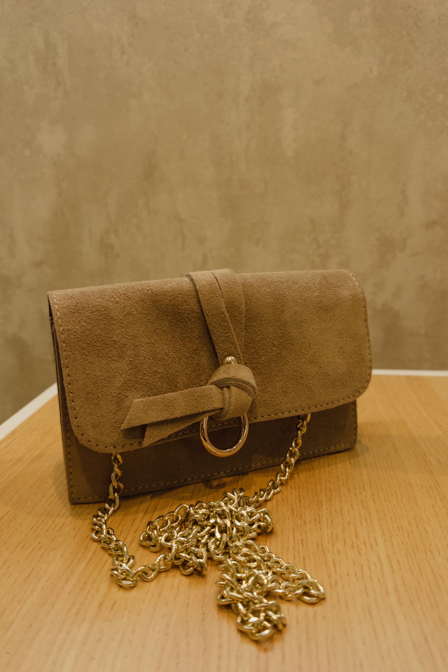 Mini bolso de ante