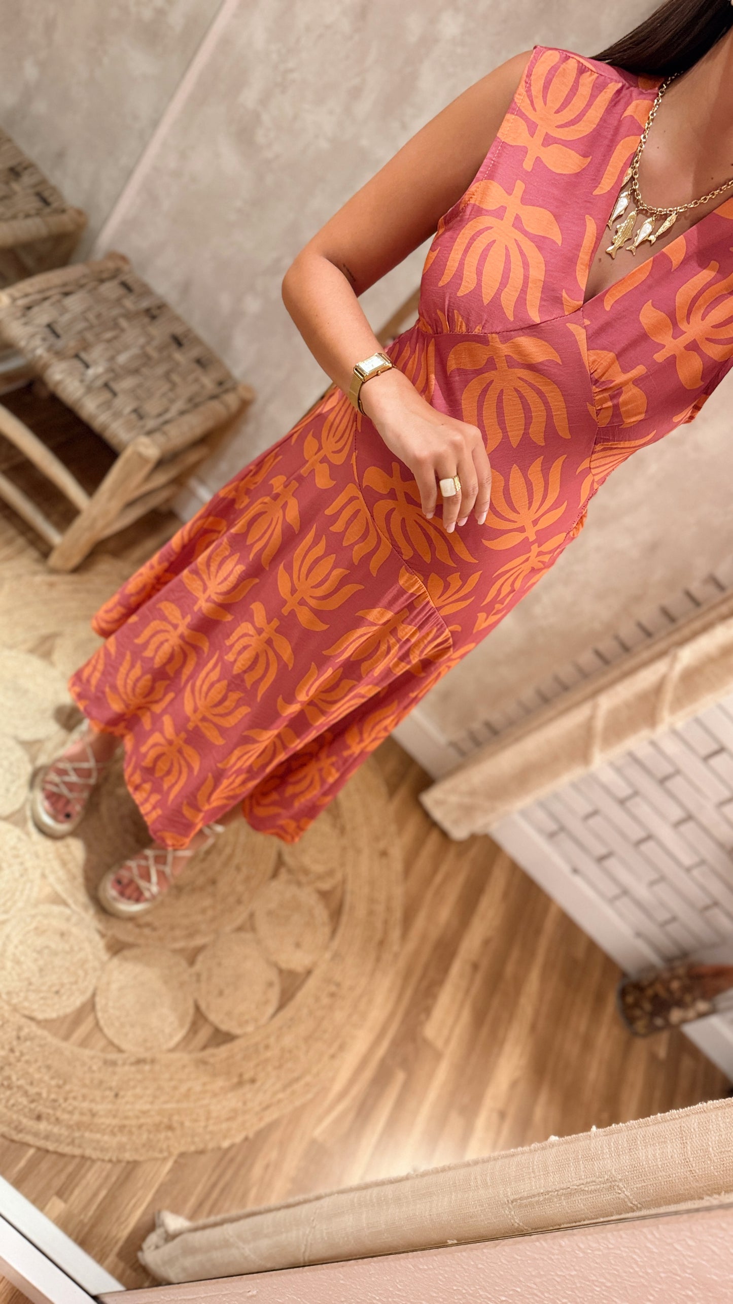 Vestido Midi Tropical