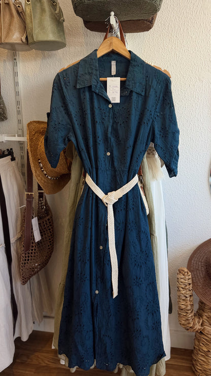 Vestido Midi Bordado Inglês