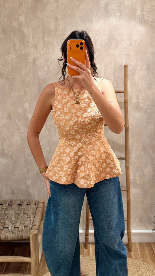 Top Laranja Pastel- Mochy