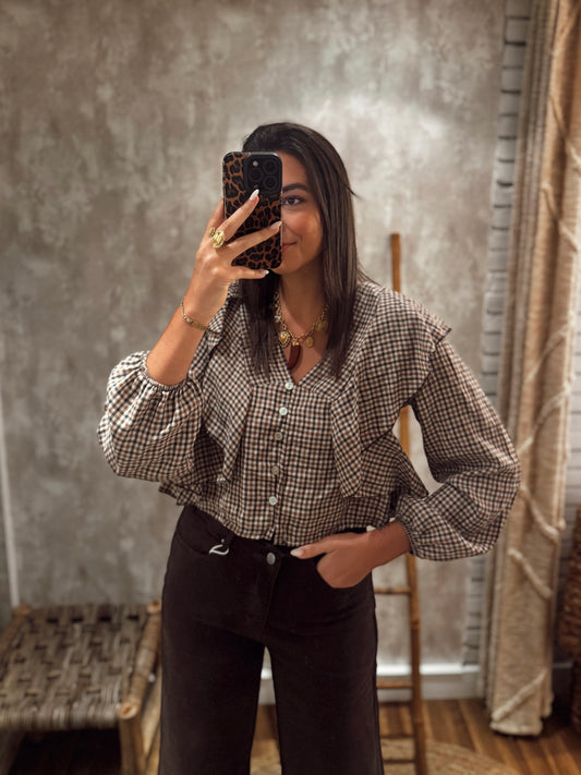 Blusa c/ folhos
