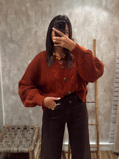 Casaco em malha oversized