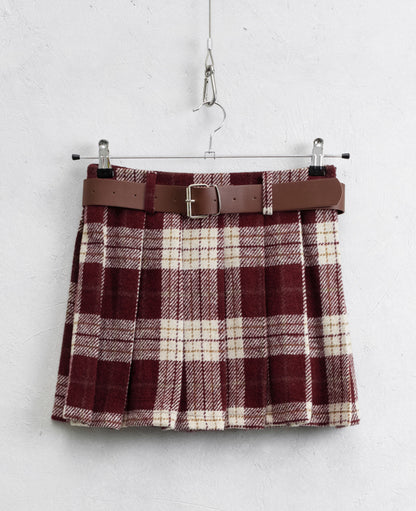 Saia Lumina c/cinto e padrão xadrez