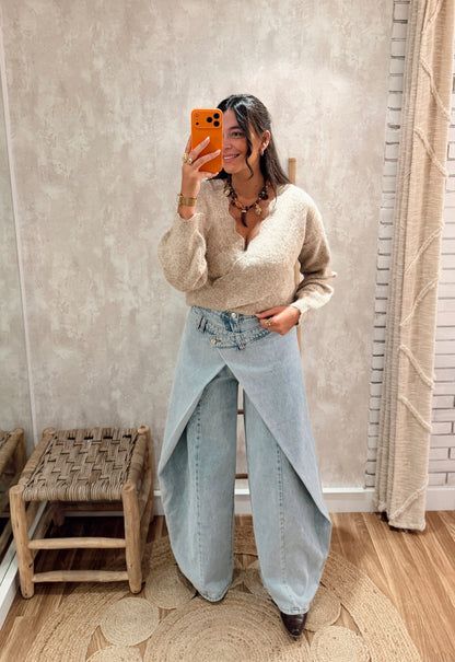 Camisola Traçada com Alpaca
