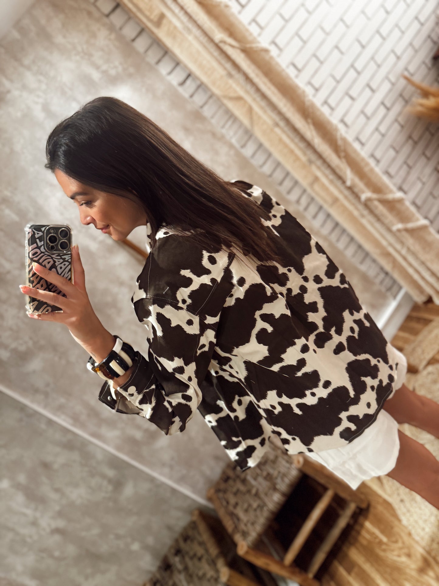 Casaco camiseiro em sarja – Padrão Cow