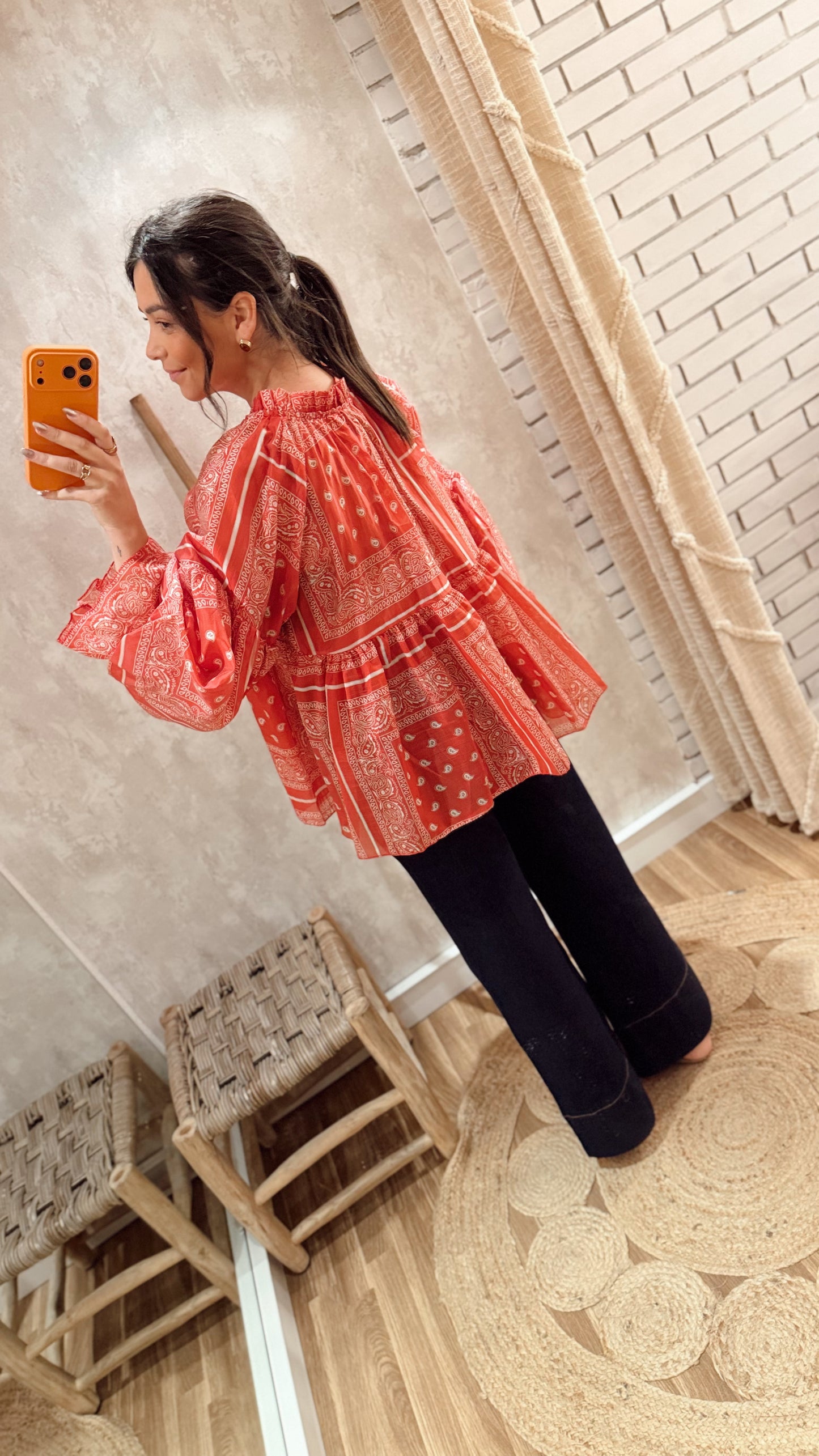 Blusa Paisley “Scarf Print” Fluida