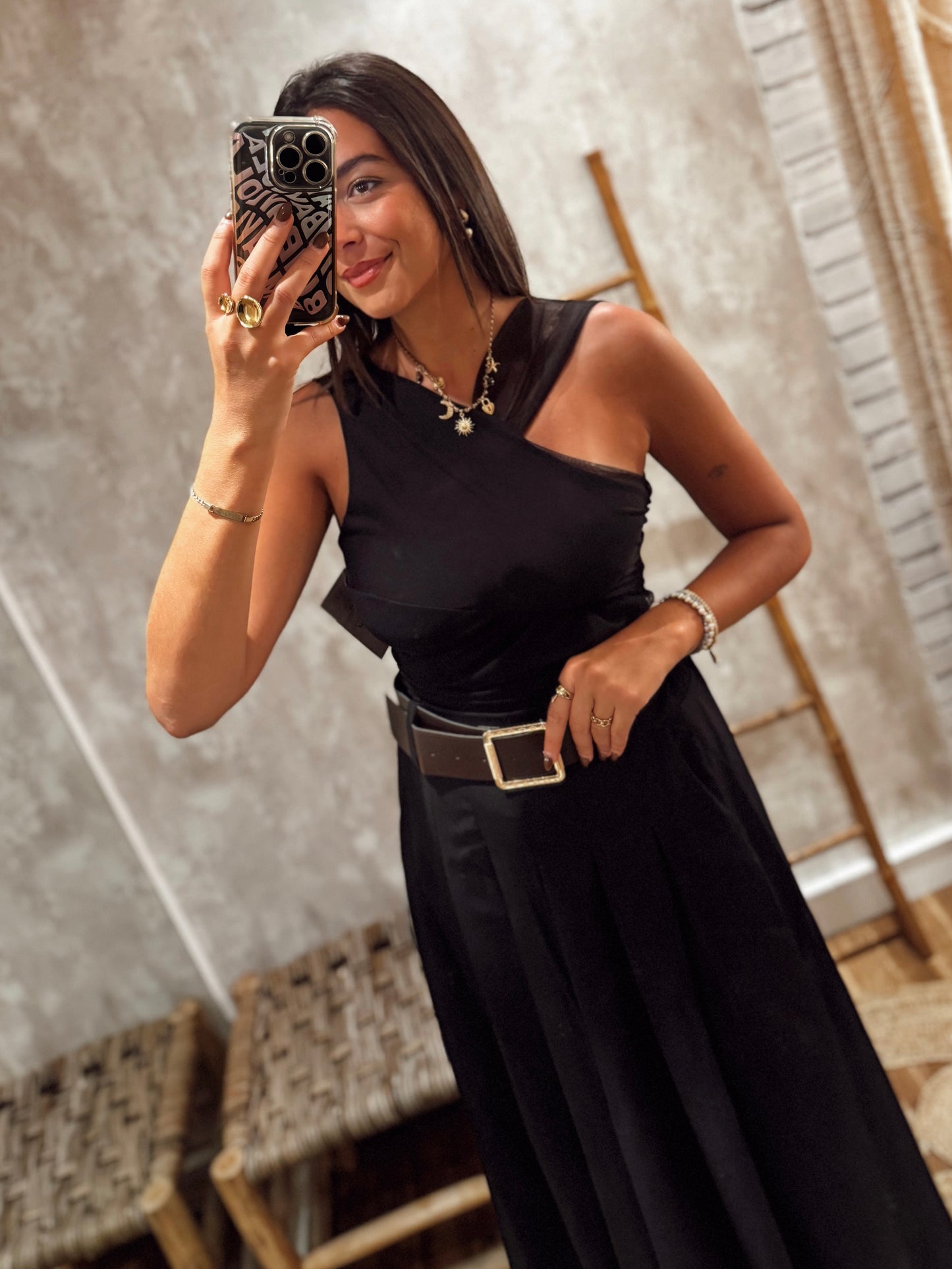 Body de tul cruzado