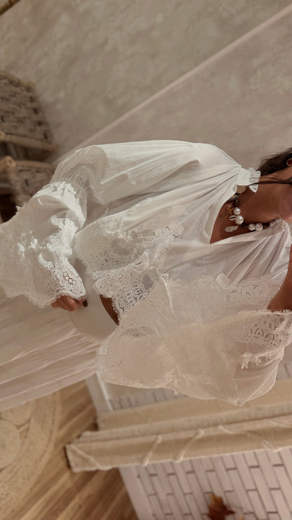 Blusa Rendada Boho- Mochy