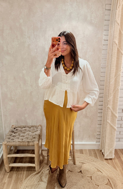 Blusa Fluida com Botões
