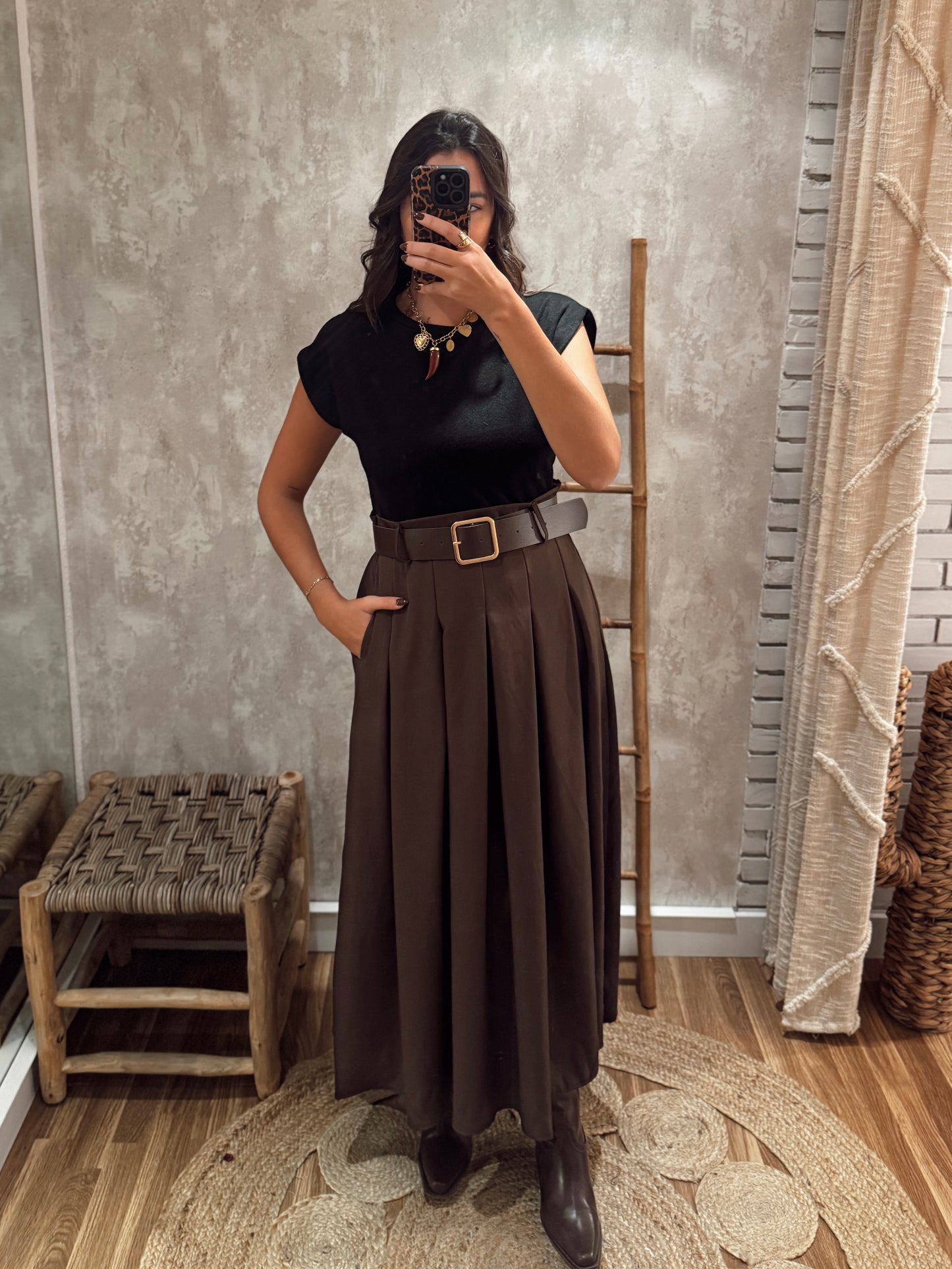 Vestido c/efeito de duas peças