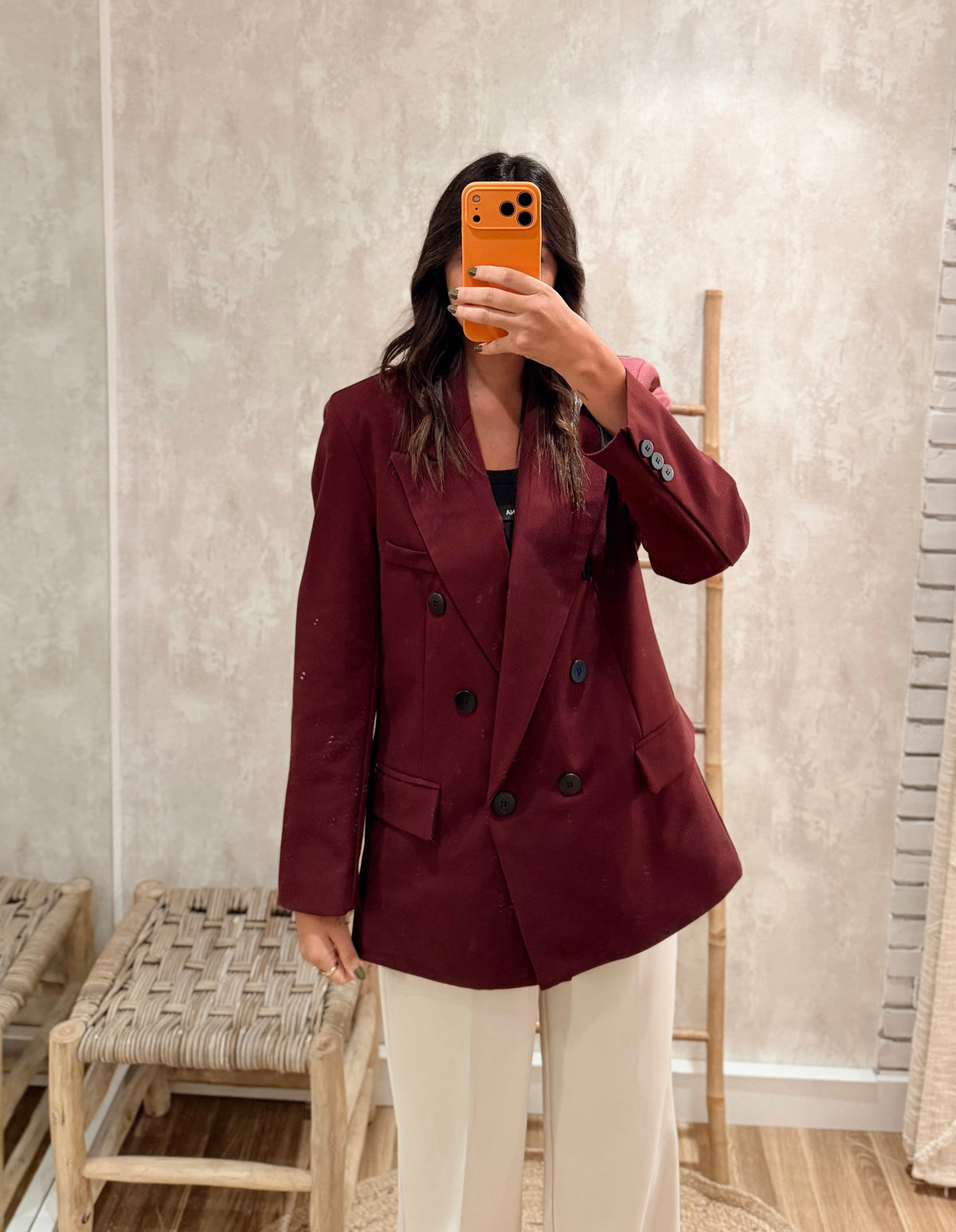 Blazer oversized Lumina - Bordô