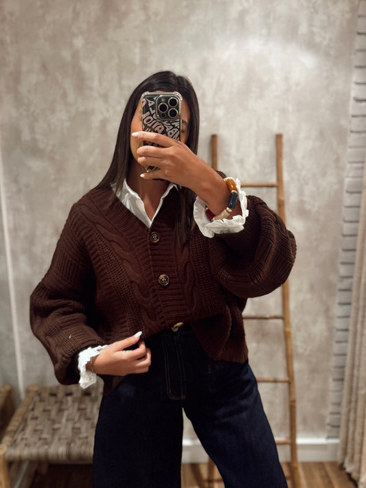 Casaco em malha oversized