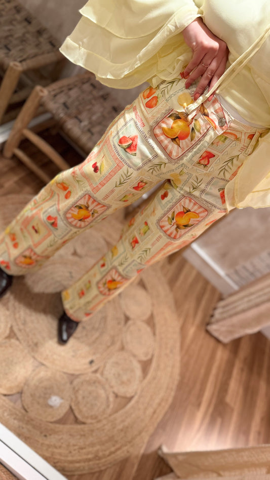 Jeans Estampadas Wide Leg