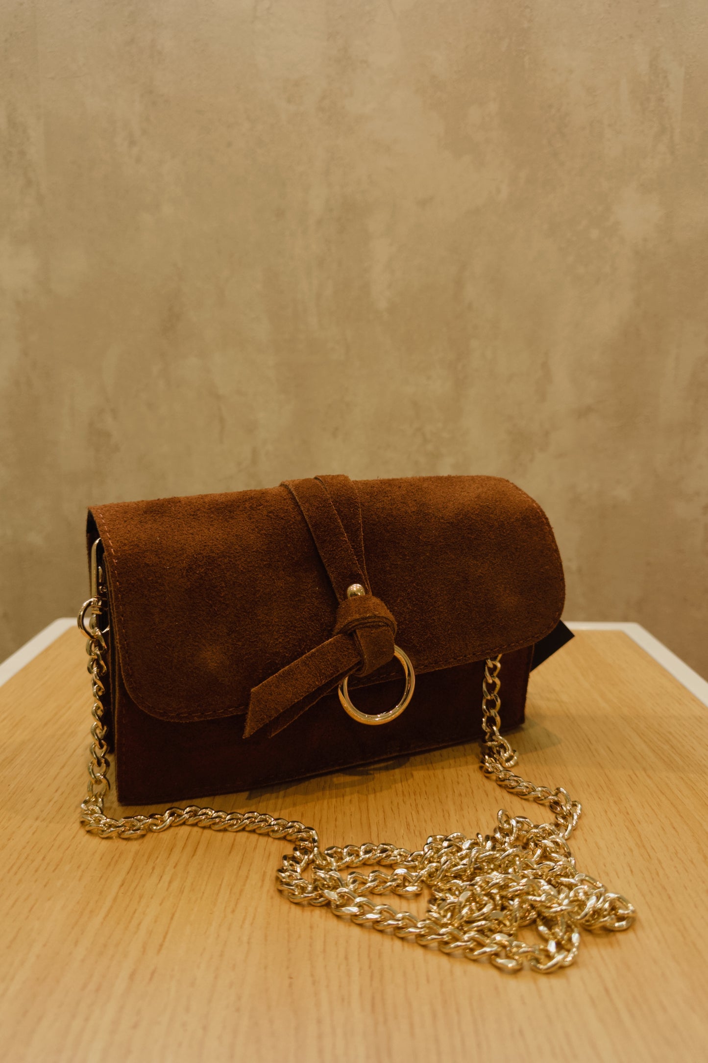 Mini bolso de ante