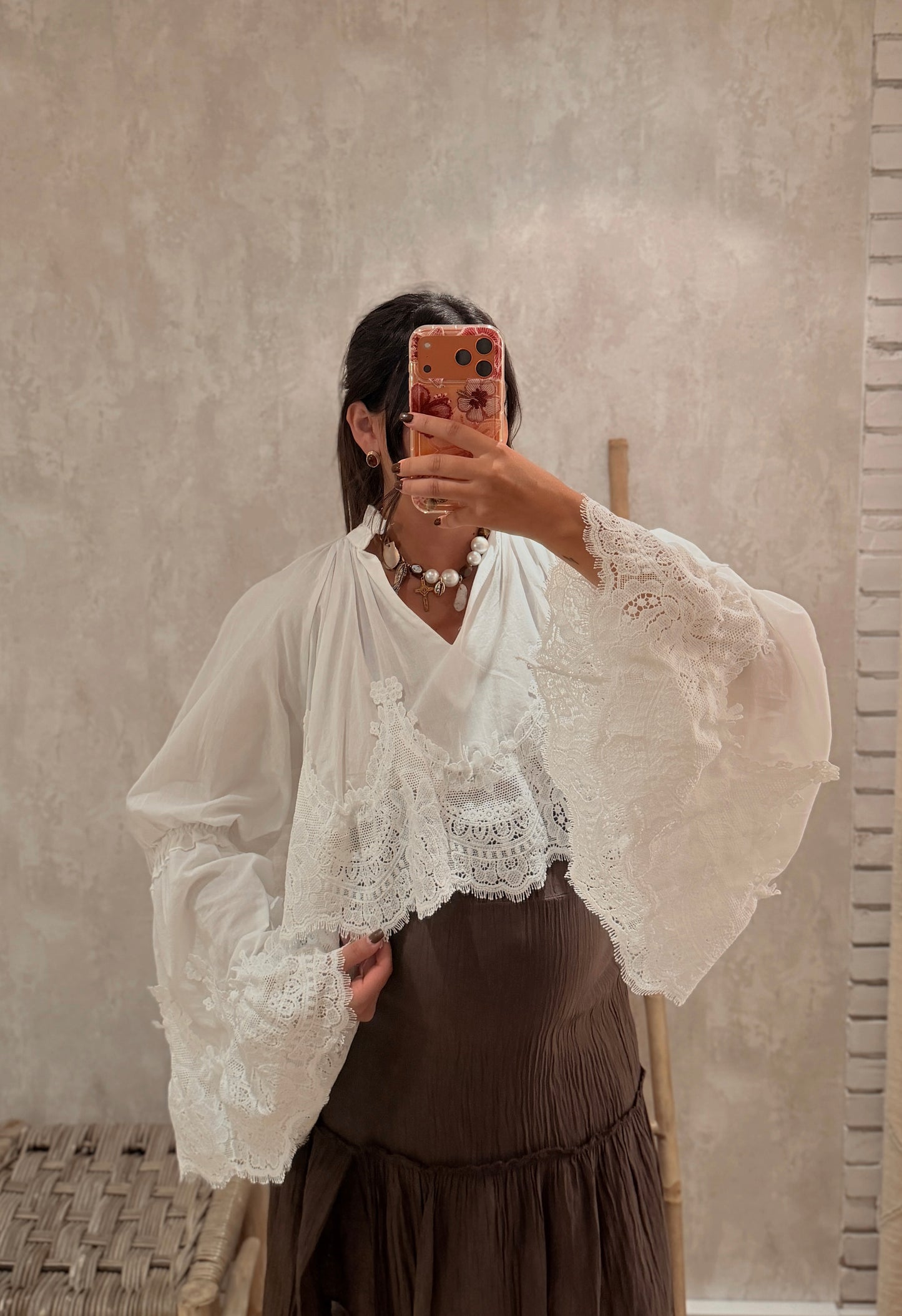 Blusa Rendada Boho- Mochy