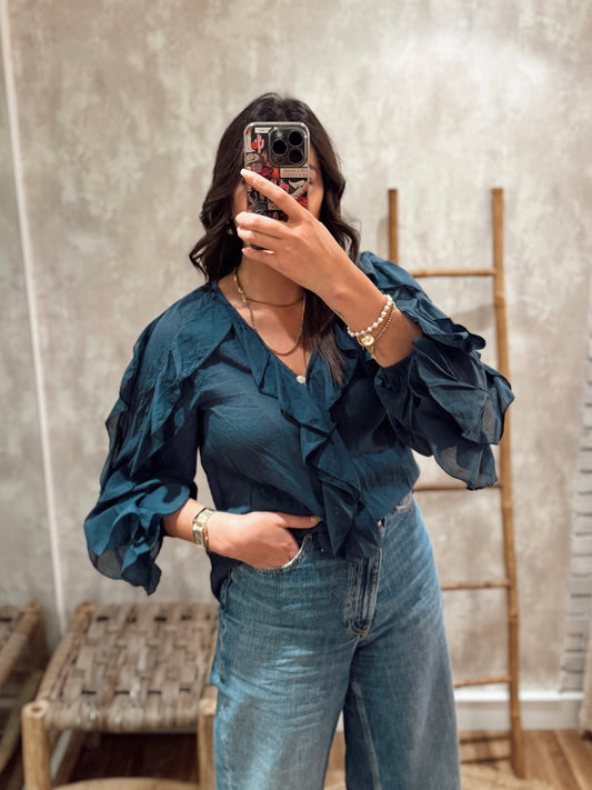 Blusa c/folhos
