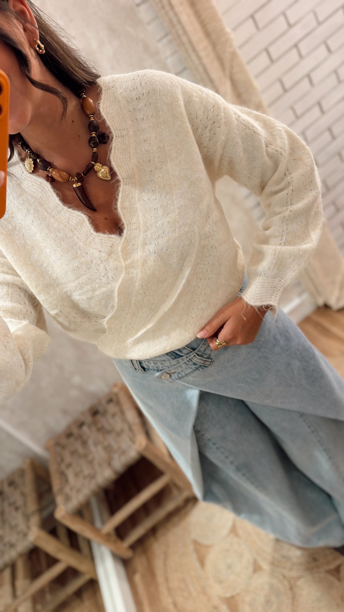 Camisola Traçada com Alpaca