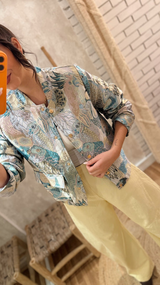 Bomber c/padrão inspirado na natureza