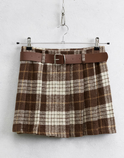 Saia Lumina c/cinto e padrão xadrez