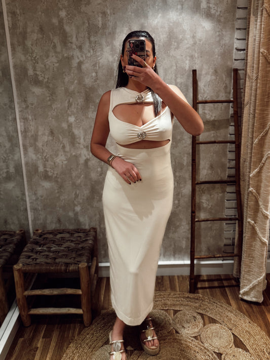 Vestido c/apliques