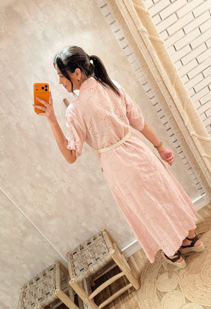 Vestido Midi Bordado Inglês