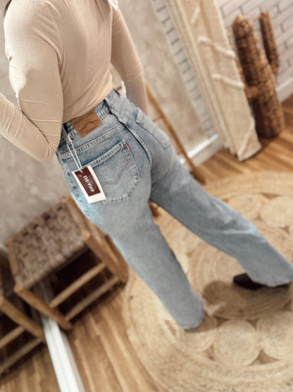 Jeans de corte reto