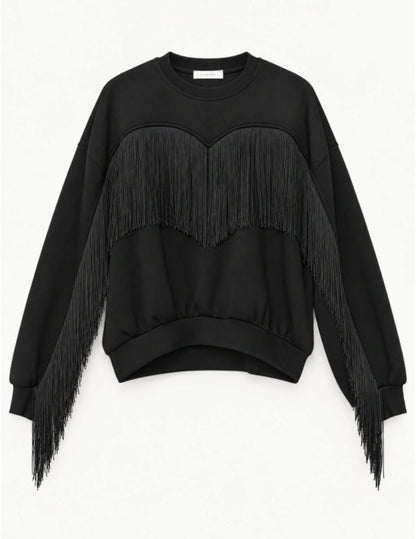 Sweatshirt Lumina com Franjas
