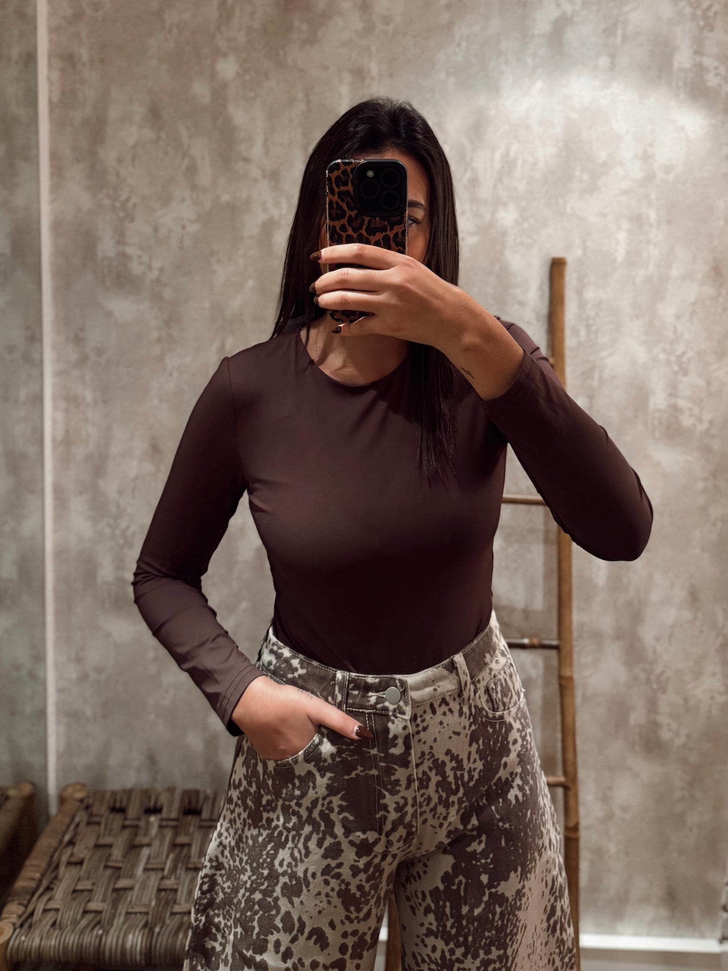 Body em licra c/decote redondo