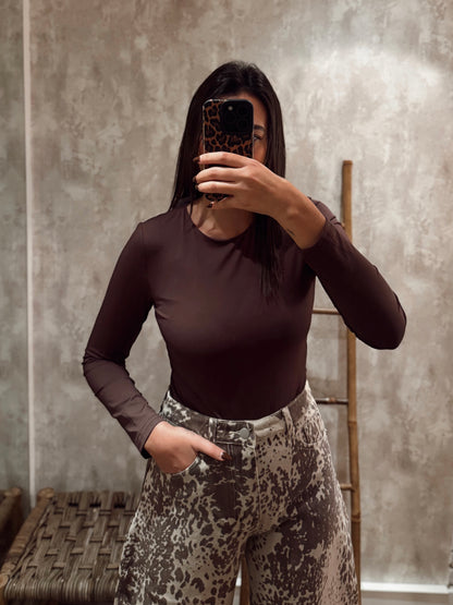 Body em licra c/decote redondo