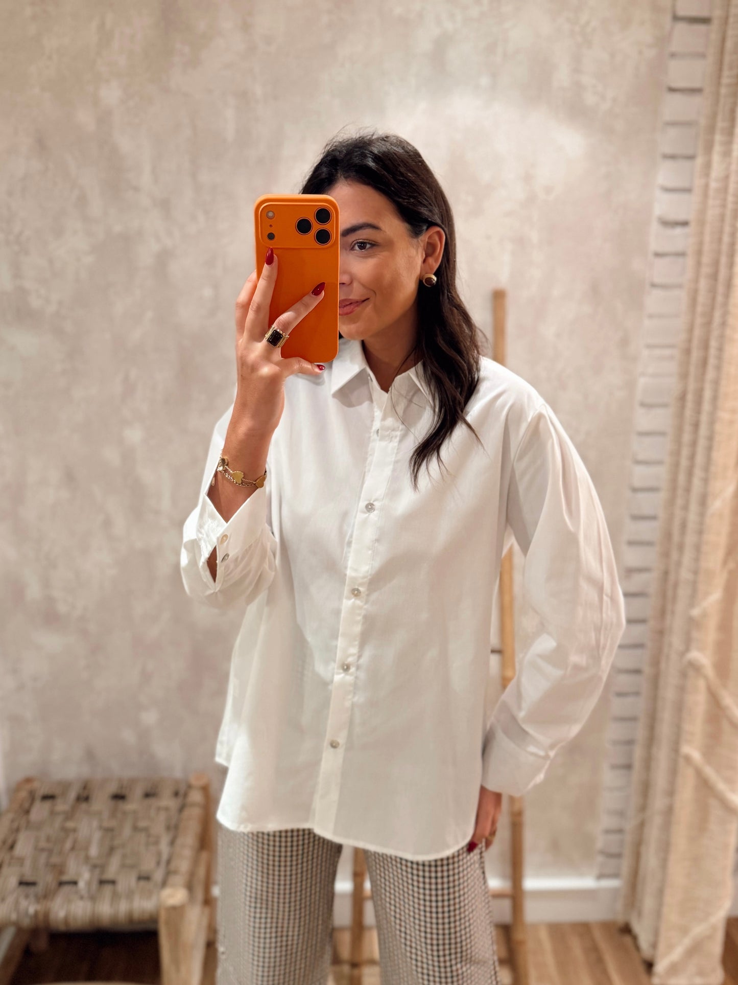 Camisa Branca com Gola Removível