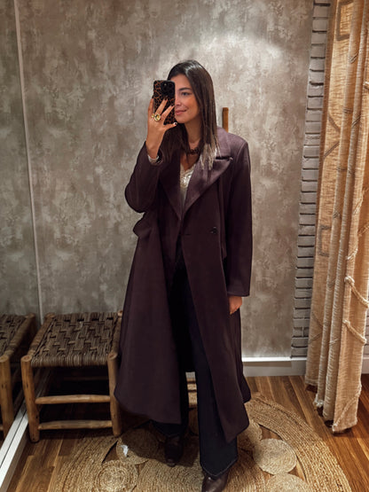 Sobretudo em fazenda oversized