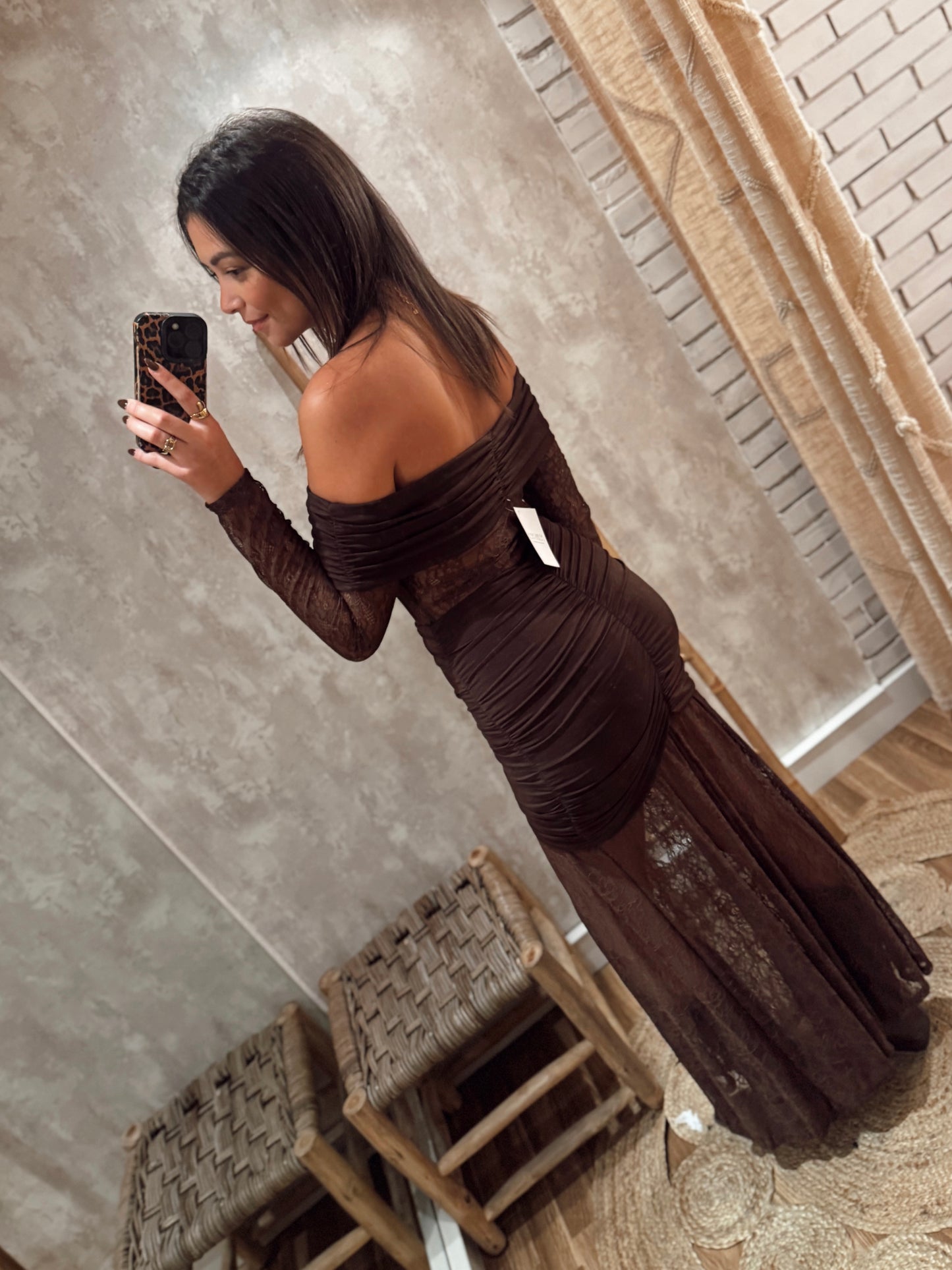 Vestido comprido c/renda