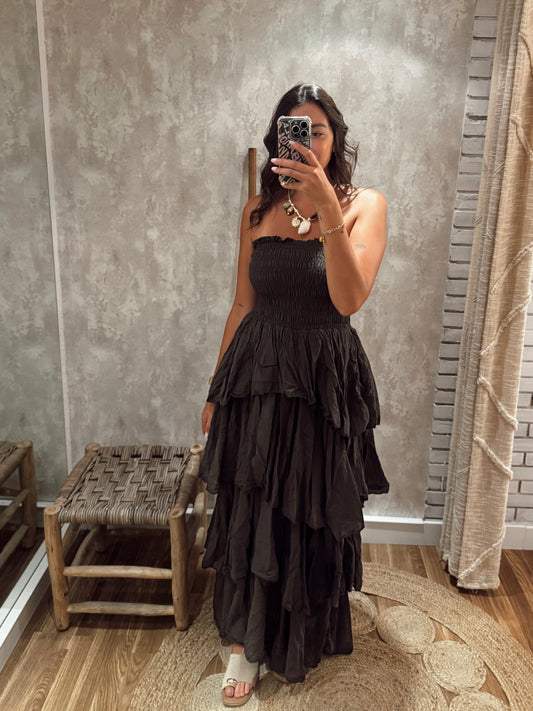 VESTIDO CAI-CAI C/FOLHOS – CASTANHO