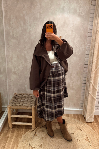 Gabardine Bomber com Gola Alta